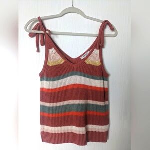 Madewell Striped Grandfield Tie-Strap Sweater Tank Size XS